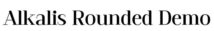 Alkalis Rounded Demo Font Image