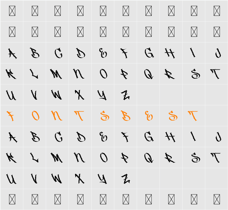 Deathmetal Demo Character Map