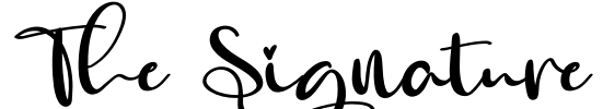 The Signature Font Image