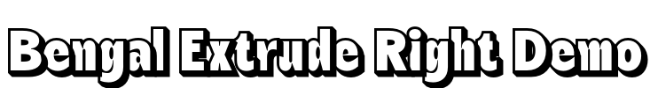 Bengal Extrude Right Demo Font Image
