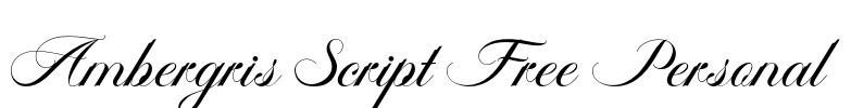 Ambergris Script Free Personal Font Image