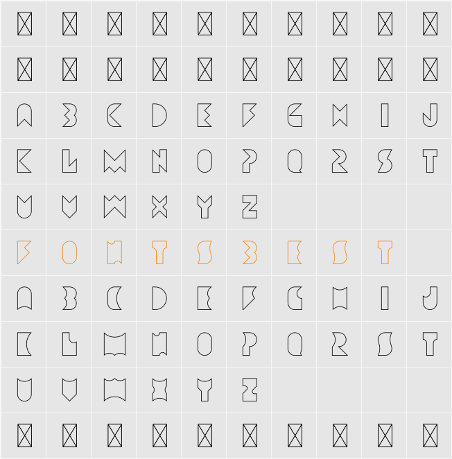 Amneziak Lined Character Map