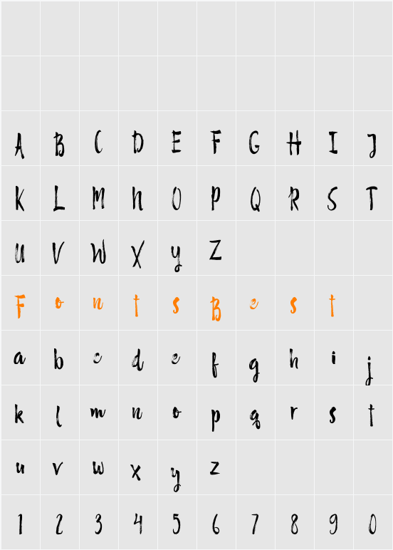 Sifrand Script Character Map