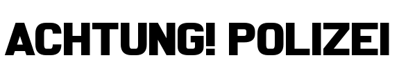 Achtung! Polizei Font Image