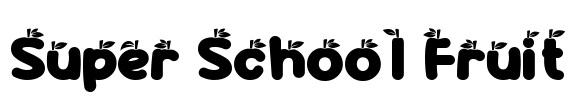 Super School Fruit Font Image