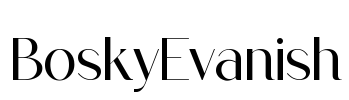 BoskyEvanish Font Image