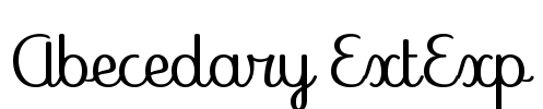 Abecedary ExtExp Font Image