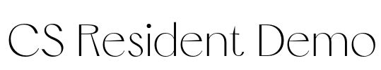 CS Resident Demo Font Image