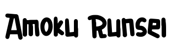 Amoku Runsel Font Image