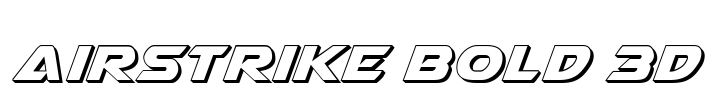 Airstrike Bold 3D Font Image
