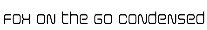 Fox on the Go Condensed Font Image