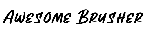 Awesome Brusher Font Image