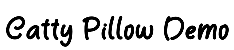 Catty Pillow Demo Font Image