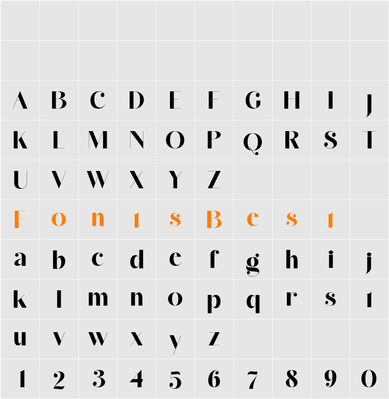 Mirage Character Map