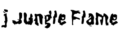 j Jungle Flame Font Image