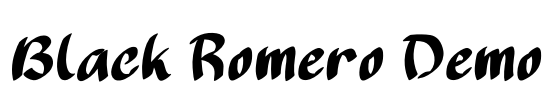 Black Romero Demo Font Image