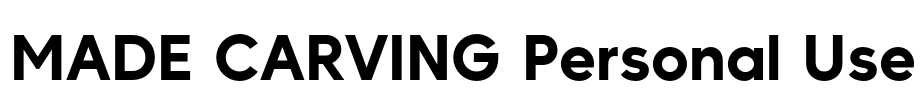 MADE CARVING Personal Use Font Image