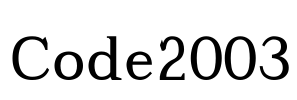 Code2003 Font Image