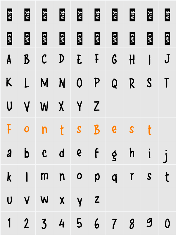 g Gedean Character Map