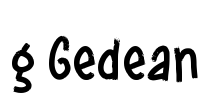 g Gedean Font Image