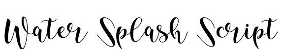 Water Splash Script Font Image