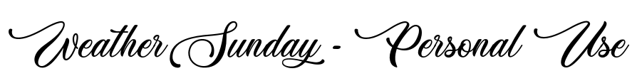 Weather Sunday - Personal Use Font Image