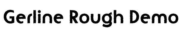 Gerline Rough Demo Font Image