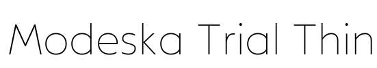 Modeska Trial Thin Font Image