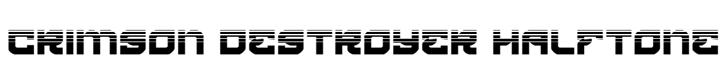Crimson Destroyer Halftone Font Image