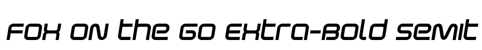 Fox on the Go Extra-Bold SemIt Font Image