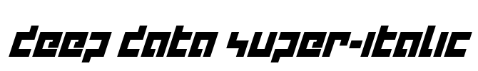 deep data super-italic Font Image