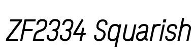 ZF2334 Squarish Font Image