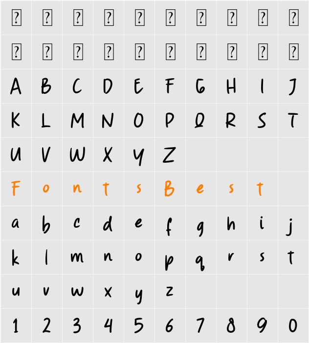 Arbery Character Map