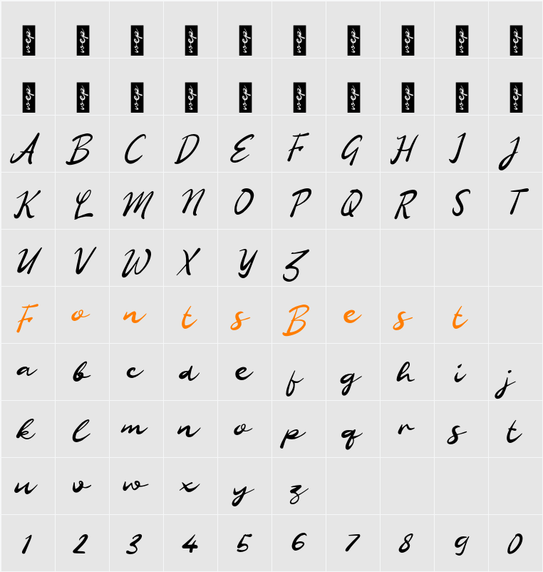 K Kecombrang Character Map