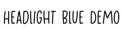 Headlight Blue DEMO Font Image