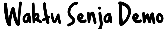 Waktu Senja Demo Font Image