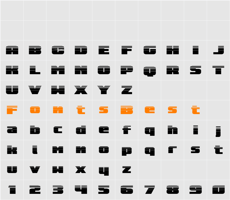 Rapid Response LC Halftone Character Map