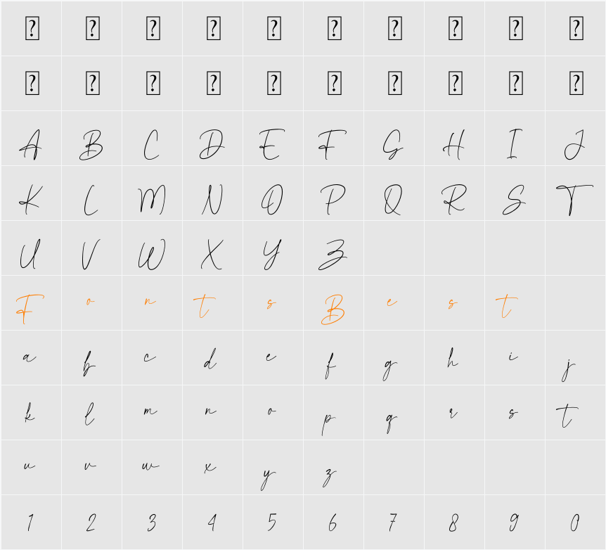 mixedfeelings Character Map