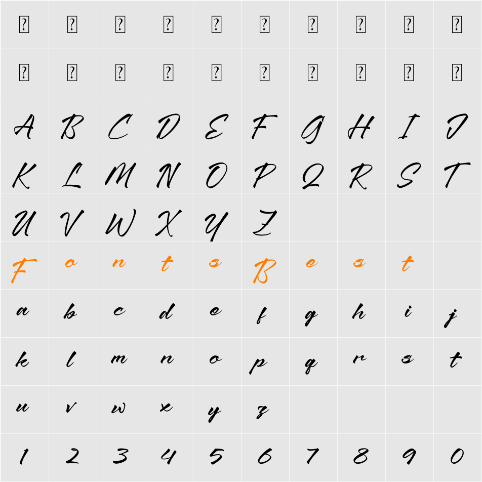 Monthesa Harezuki Character Map