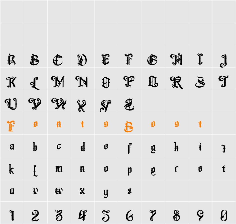 The Centurion Character Map