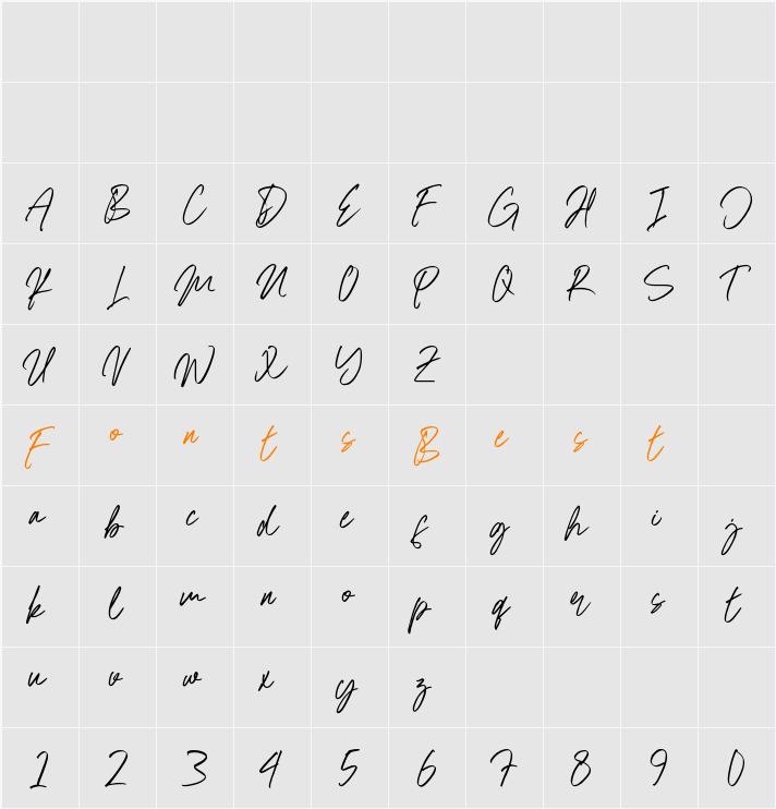 Normal Character Map