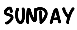 SUNDAY Font Image