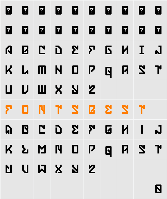 Synthetix Character Map