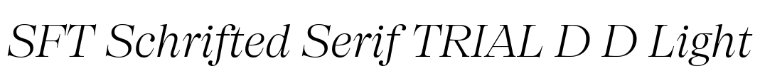 SFT Schrifted Serif TRIAL D D Light Font Image