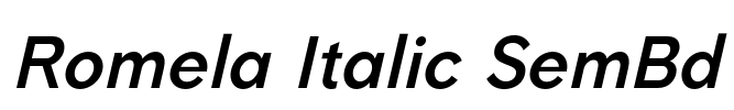 Romela Italic SemBd