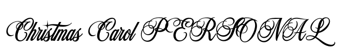 Christmas Carol PERSONAL Font Image