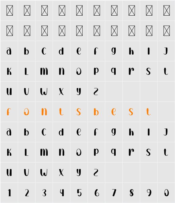 Home Display Character Map