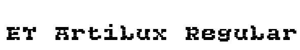 ET Artilux Regular Font Image