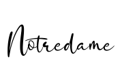 Notredame Font Image