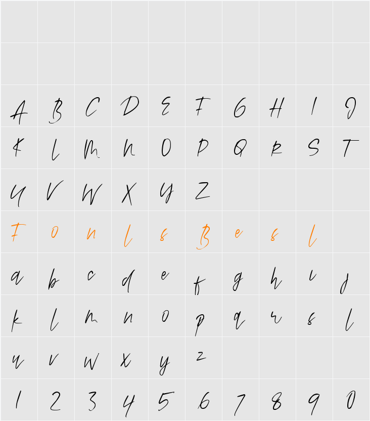Alamode Character Map